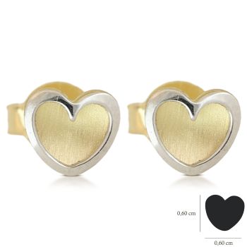 Orecchini cuore doppia lastra