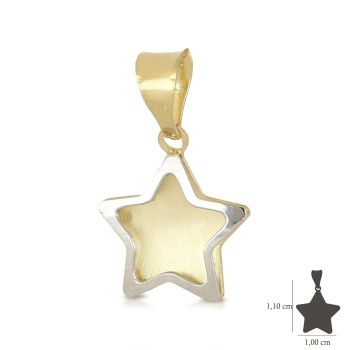 Pendente stella doppia lastra