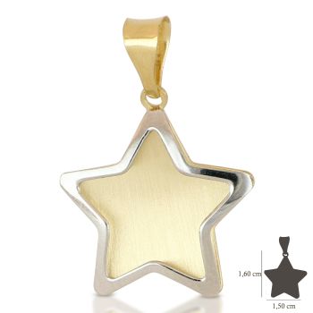 Pendente stella doppia lastra