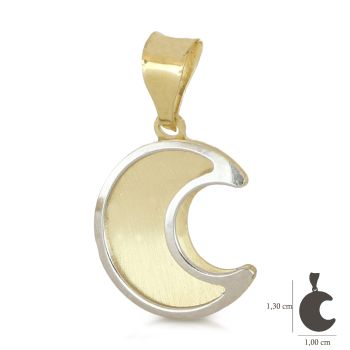 Pendente luna doppia lastra