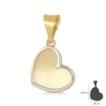 Two tone heart pendant