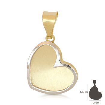 Pendente cuore doppia lastra