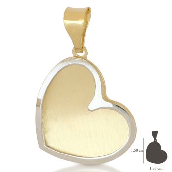 Pendente cuore doppia lastra