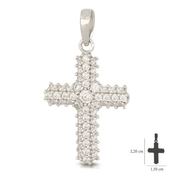 Croce classica con zirconi