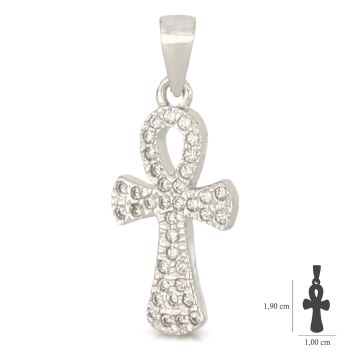 Croce ansata con zirconi