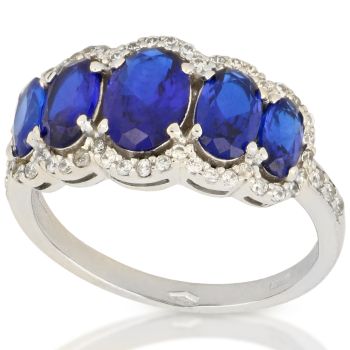 Anello con pietre a scalare