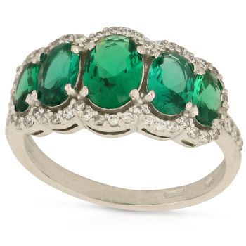 Anello con pietre a scalare