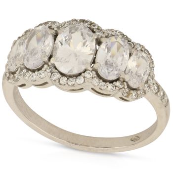 Anello con pietre a scalare