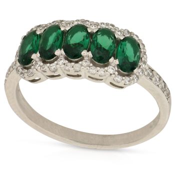 Anello con pietre ovali