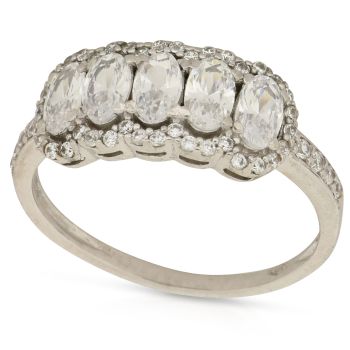 Anello con pietre ovali