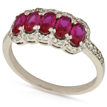 Anello con pietre ovali