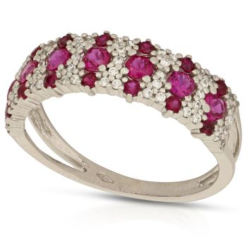 Anello a pave' di zirconi