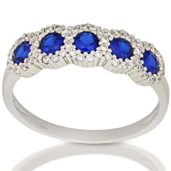 Anello a pave' di zirconi