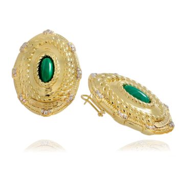 Orecchini con malachite