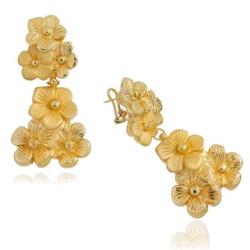 Orecchini pendenti con fiori
