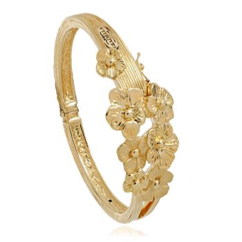 Bracciale rigido con fiori