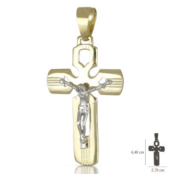 Solid gold Cross with Christ