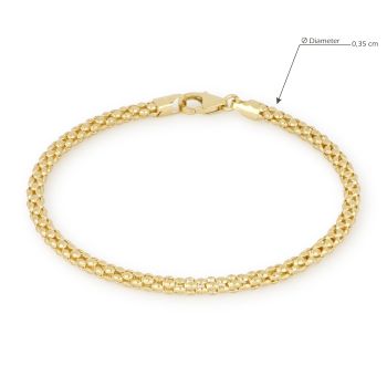 Bracciale a maglia pop-corn