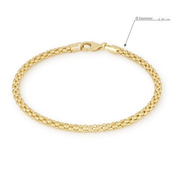 Pop-Corn cable bracelet