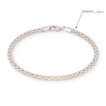 Bracciale a maglia pop-corn