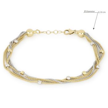 5 Pop-Corn cable bracelet