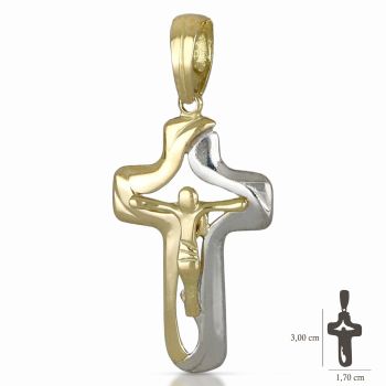 Croce bicolore con Cristo