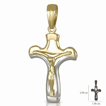 Croce bicolore con Cristo