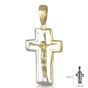 Croce bicolore con Cristo