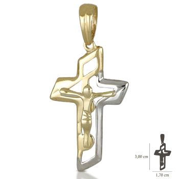 Croce bicolore con Cristo
