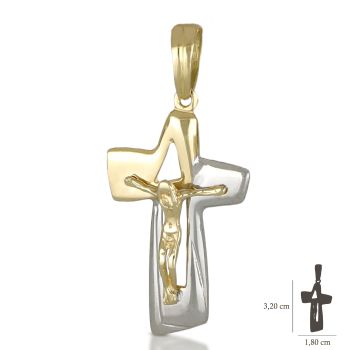 Croce bicolore con Cristo