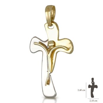 Croce bicolore con Cristo