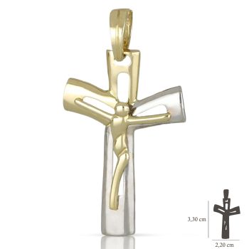 Croce bicolore con Cristo