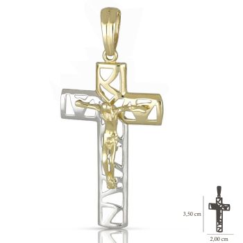 Croce bicolore con Cristo