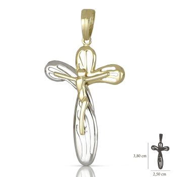 Croce bicolore con Cristo