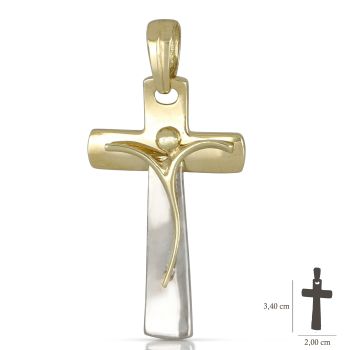 Croce bicolore con Cristo