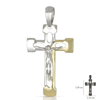 Croce bicolore con Cristo