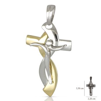 Croce bicolore con Cristo