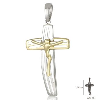 Croce bicolore con Cristo