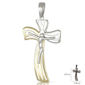 Croce bicolore con Cristo