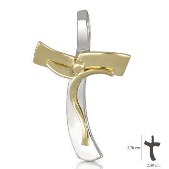 Croce bicolore con Cristo