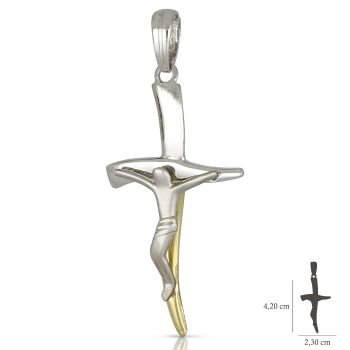 Croce bicolore con Cristo
