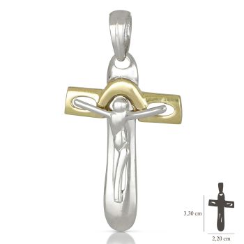 Croce bicolore con Cristo