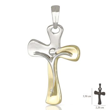 Croce bicolore con Cristo