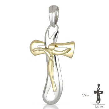 Croce bicolore con Cristo