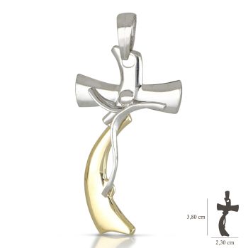 Croce bicolore con Cristo