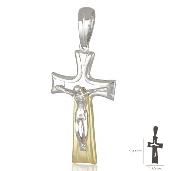 Croce bicolore con Cristo