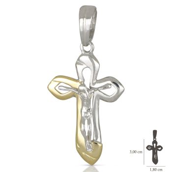 Croce bicolore con Cristo