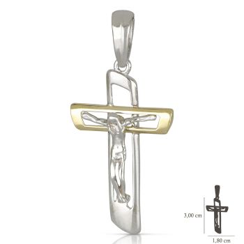 Croce bicolore con Cristo