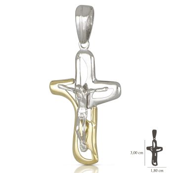 Croce bicolore con Cristo