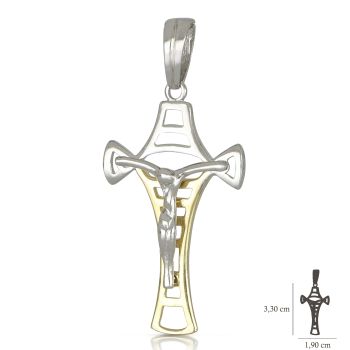 Croce bicolore con Cristo